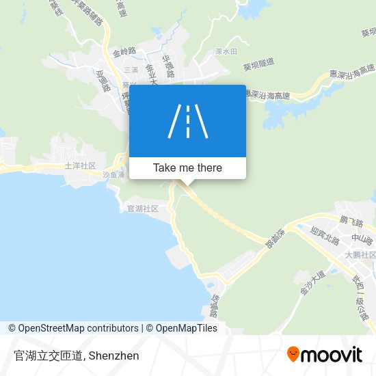 官湖立交匝道 map