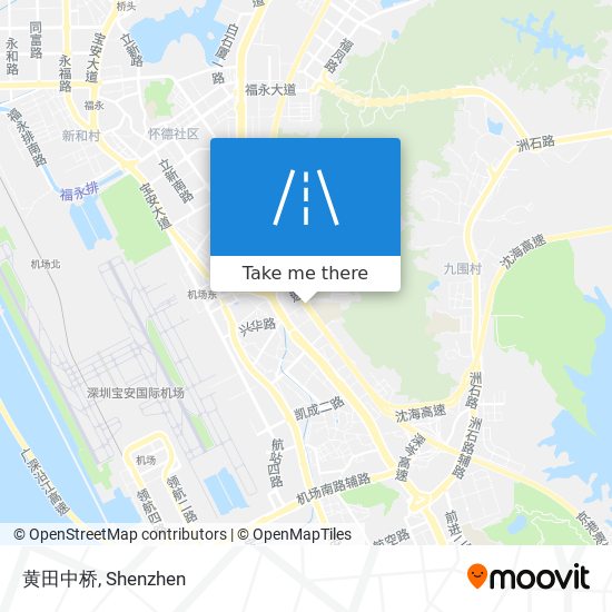 黄田中桥 map