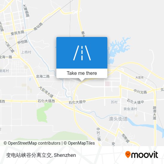 变电站峡谷分离立交 map