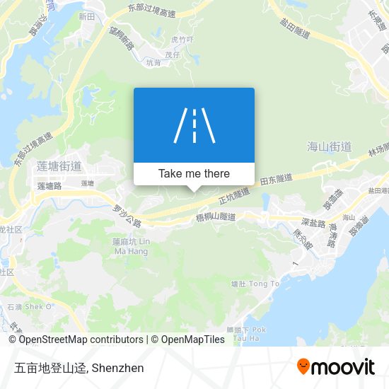 五亩地登山迳 map