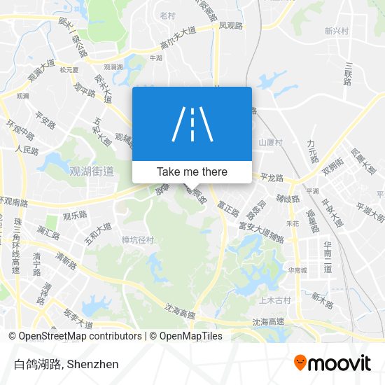 白鸽湖路 map