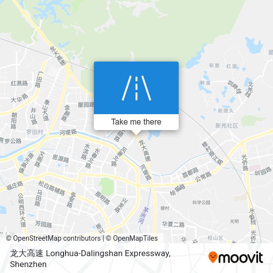 龙大高速 Longhua-Dalingshan Expressway map