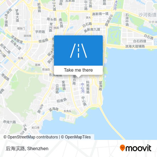 后海滨路 map
