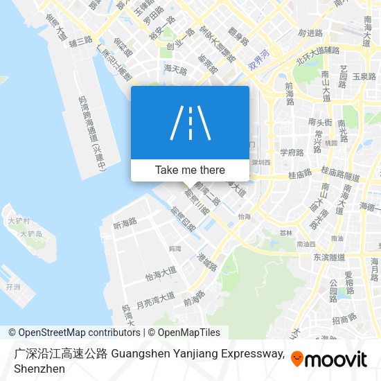 广深沿江高速公路 Guangshen Yanjiang Expressway map