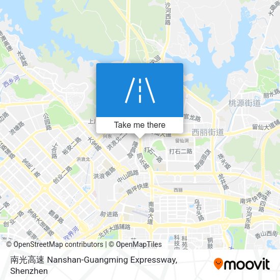 南光高速 Nanshan-Guangming Expressway map