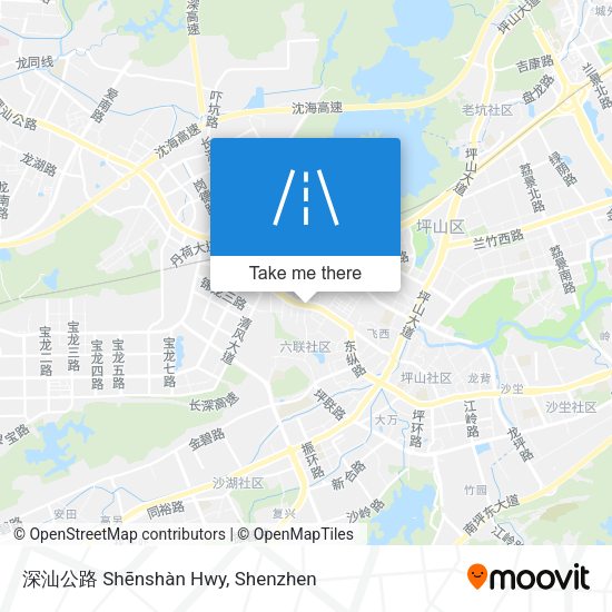 深汕公路 Shēnshàn Hwy map