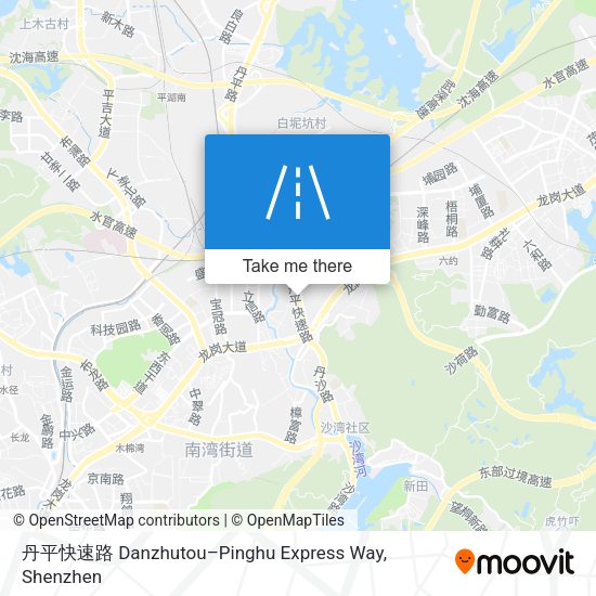 丹平快速路 Danzhutou–Pinghu Express Way map