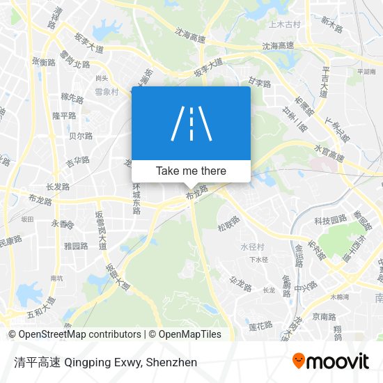 清平高速 Qingping Exwy map