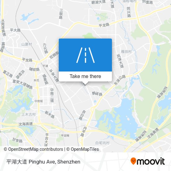 平湖大道 Pinghu Ave map
