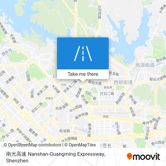 南光高速 Nanshan-Guangming Expressway map