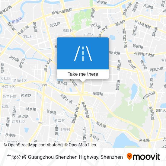 广深公路 Guangzhou-Shenzhen Highway map