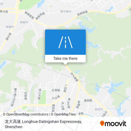 龙大高速 Longhua-Dalingshan Expressway map