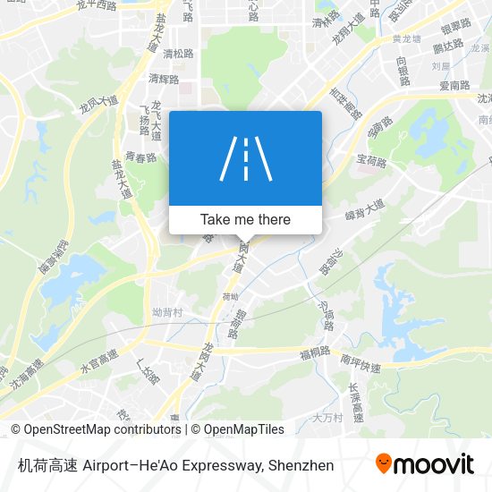 机荷高速 Airport–He'Ao Expressway map