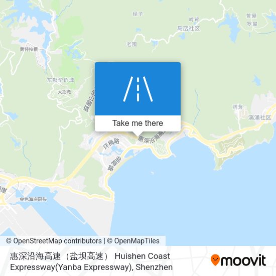 惠深沿海高速（盐坝高速） Huishen Coast Expressway(Yanba Expressway) map