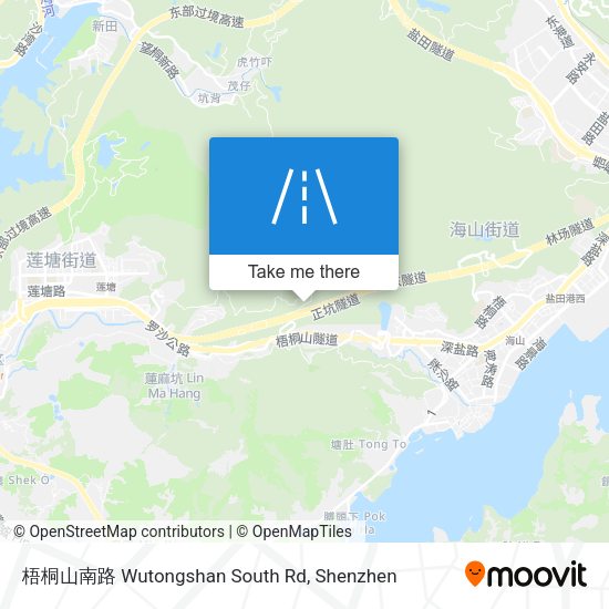 梧桐山南路 Wutongshan South Rd map