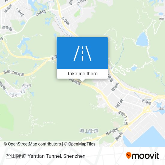 盐田隧道 Yantian Tunnel map