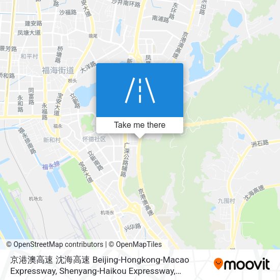 京港澳高速 沈海高速 Beijing-Hongkong-Macao Expressway, Shenyang-Haikou Expressway map