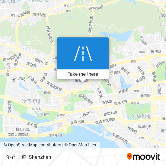 侨香三道 map