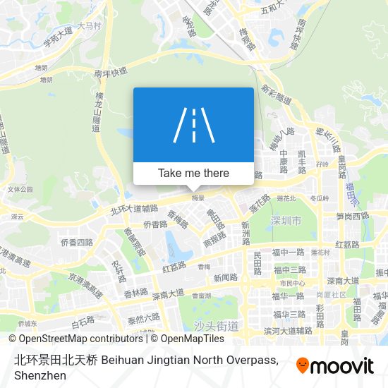 北环景田北天桥 Beihuan Jingtian North Overpass map
