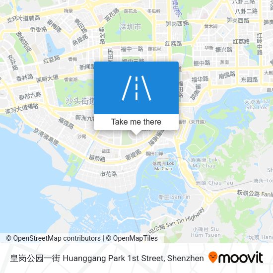 皇岗公园一街 Huanggang Park 1st Street map
