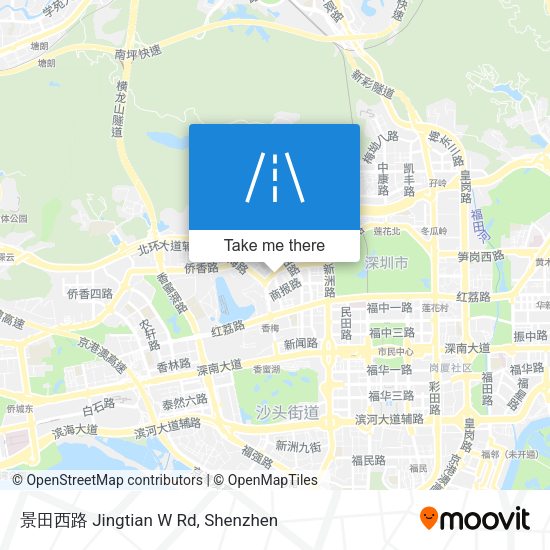 景田西路 Jingtian W Rd map