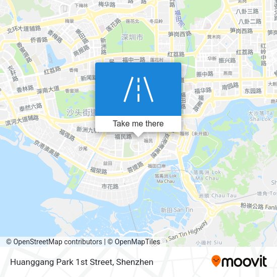 Huanggang Park 1st Street map