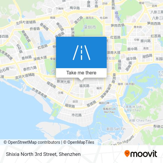 Shixia North 3rd Street map