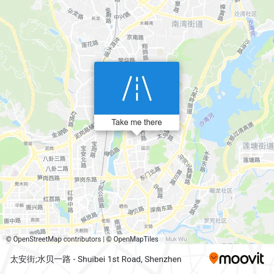 太安街;水贝一路 - Shuibei 1st Road map