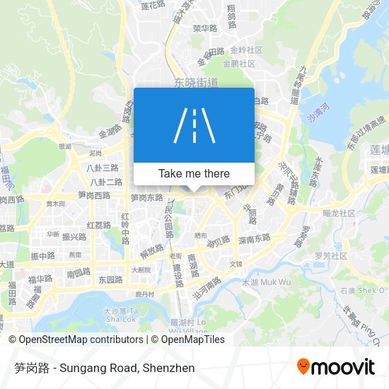 笋岗路 - Sungang Road map