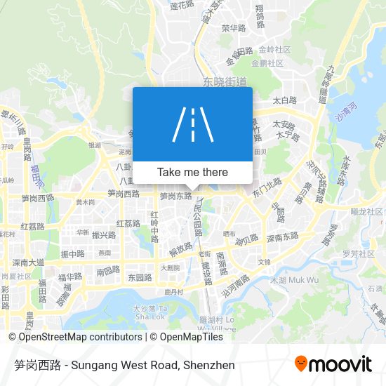 笋岗西路 - Sungang West Road map