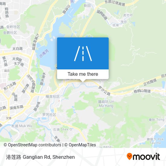 港莲路 Ganglian Rd map