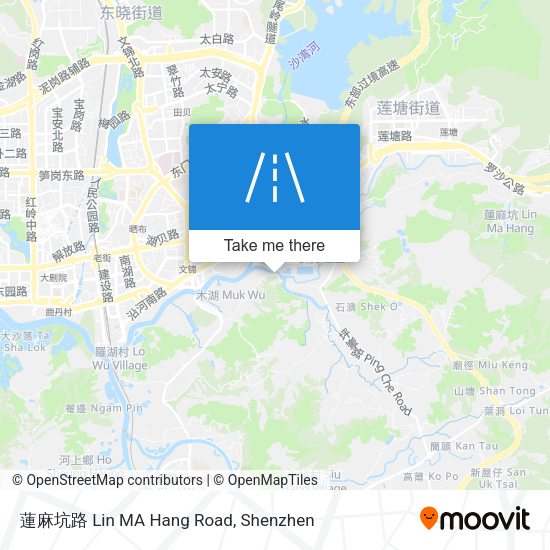蓮麻坑路 Lin MA Hang Road map
