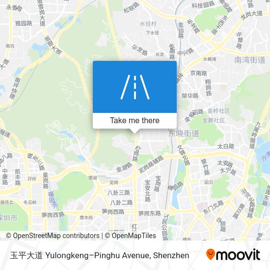 玉平大道 Yulongkeng–Pinghu Avenue map