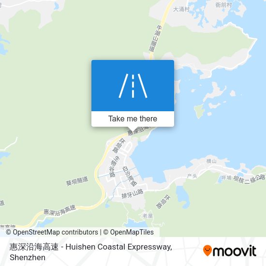 惠深沿海高速 - Huishen Coastal Expressway map
