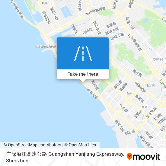 广深沿江高速公路 Guangshen Yanjiang Expressway map