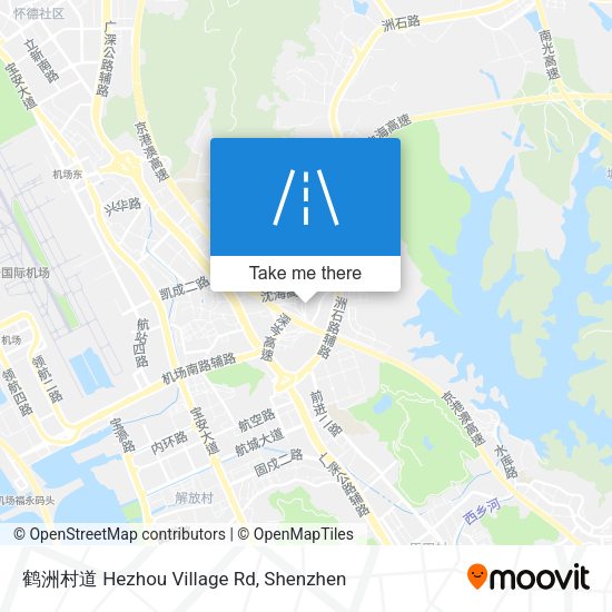 鹤洲村道 Hezhou Village Rd map
