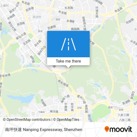 南坪快速 Nanping Expressway map