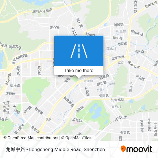龙城中路 - Longcheng Middle Road map