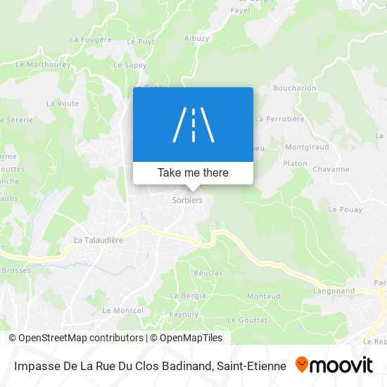 Mapa Impasse De La Rue Du Clos Badinand