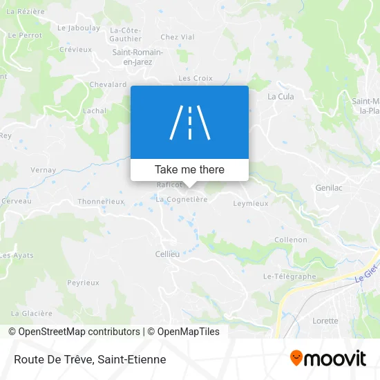 Route De Trêve map