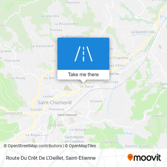 Route Du Crêt De L'Oeillet map