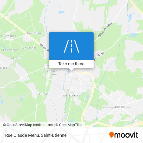 Rue Claude Menu map