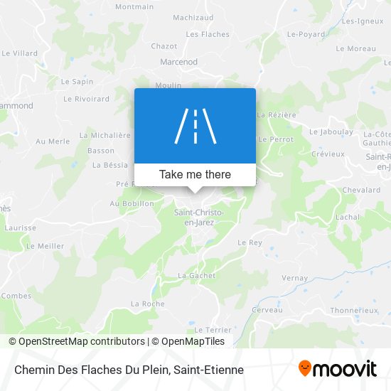 Mapa Chemin Des Flaches Du Plein