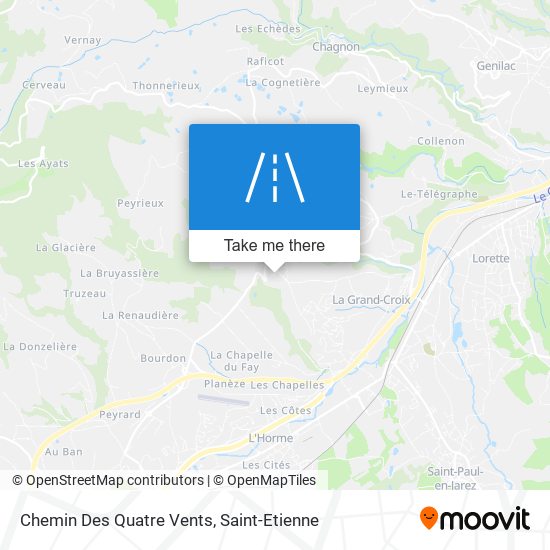 Mapa Chemin Des Quatre Vents