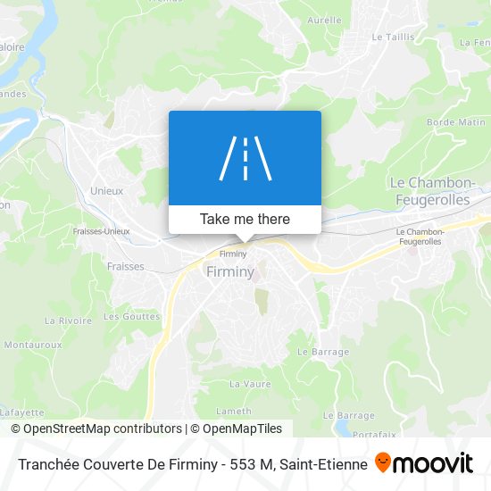 Mapa Tranchée Couverte De Firminy - 553 M