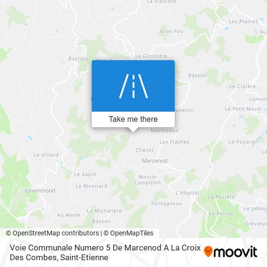 Voie Communale Numero 5 De Marcenod A La Croix Des Combes map