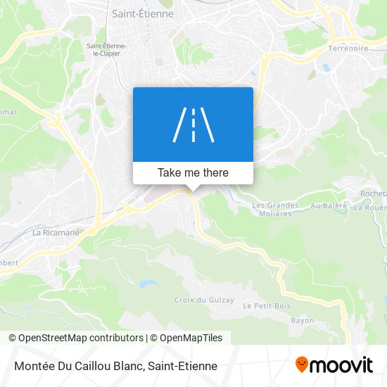 Montée Du Caillou Blanc map