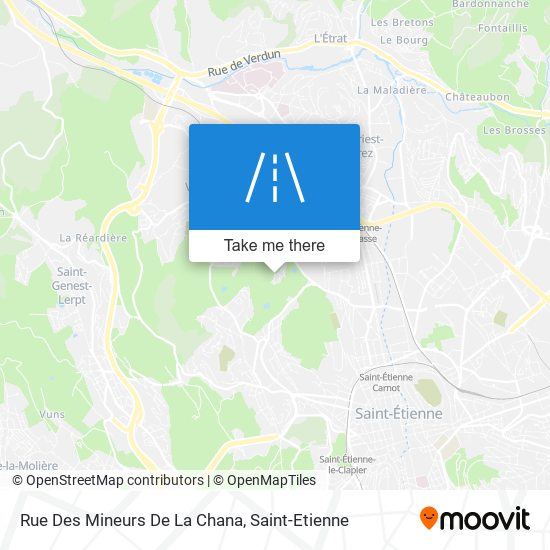 Mapa Rue Des Mineurs De La Chana