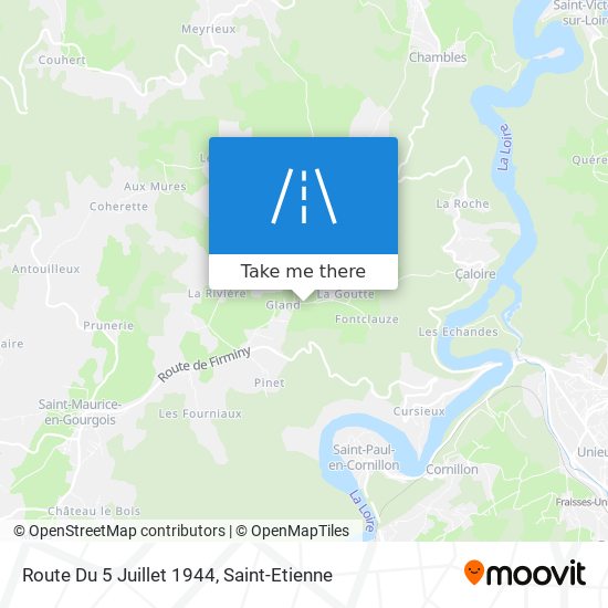 Mapa Route Du 5 Juillet 1944