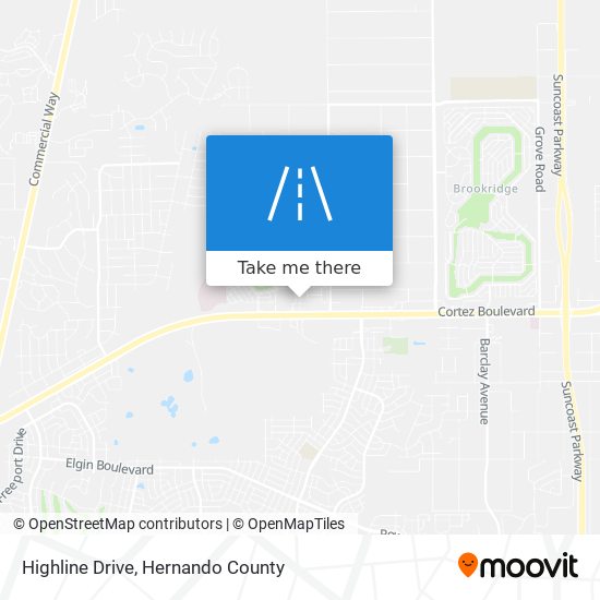 Highline Drive map
